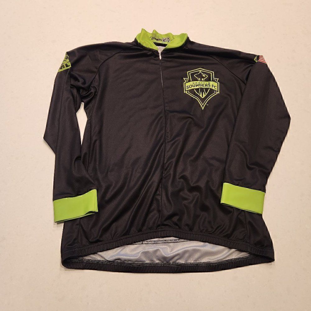 Men’s L Vomax Seattle Sounders Club Long sleeve Cycling Jersey